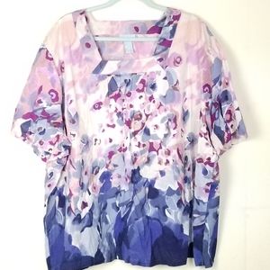 Liz & Me Floral Top 4X